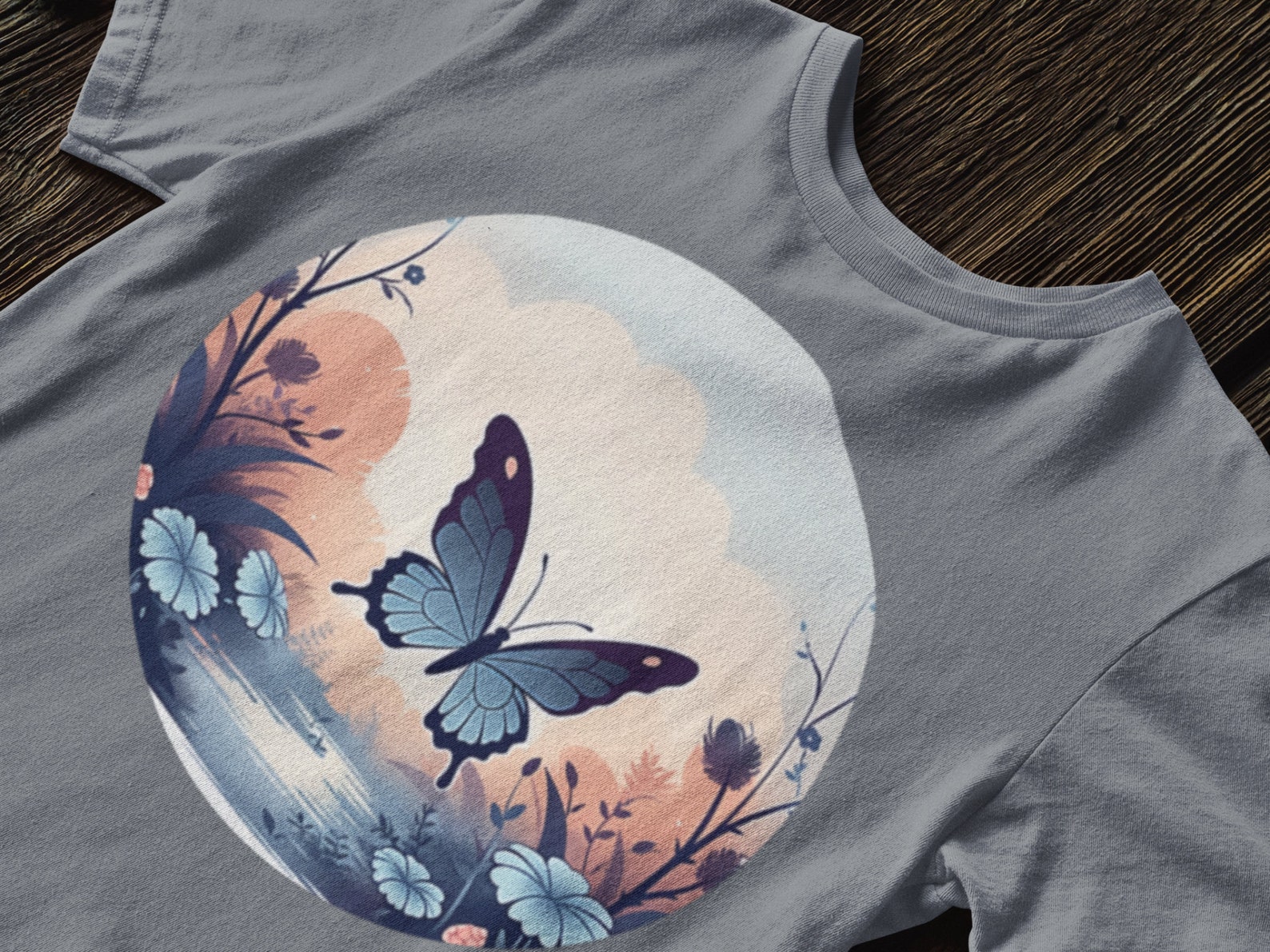 Signature Tee in Butterfly Blue