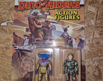 Tyco vintage Dino Riders Action figures Finn and Quark