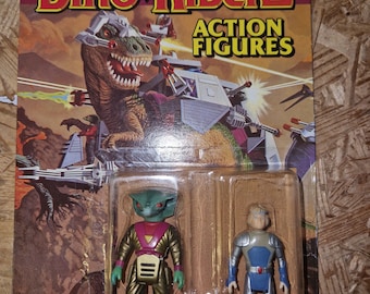 Tyco vintage Dino Riders Action figures fang and mercury