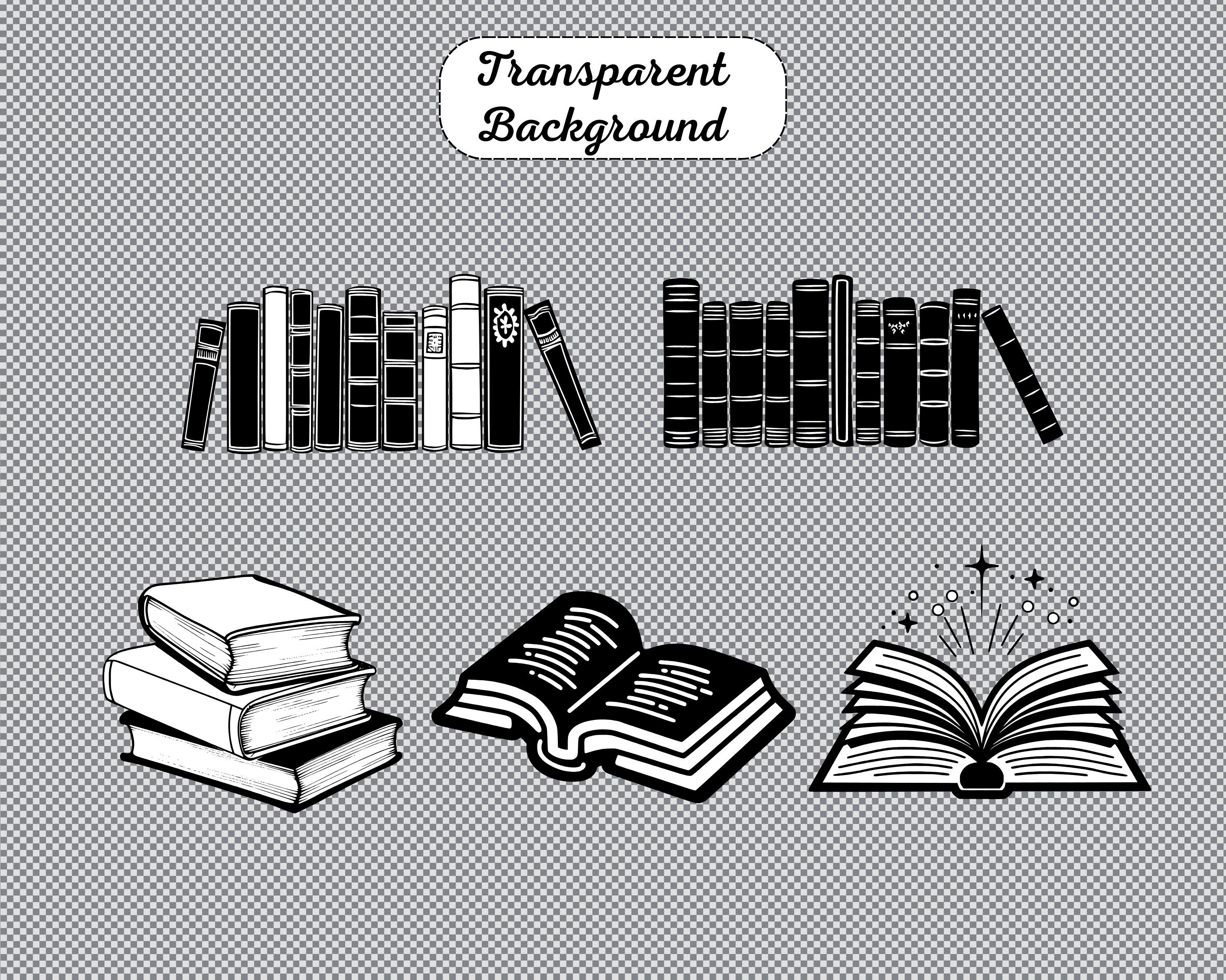 Books SVG Bundle, Books Vector Silhouette, Stacked Books SVG, Book Cut ...