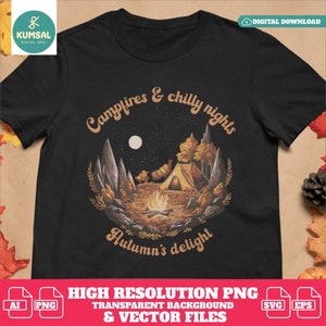 Herbst Camping Design: Lagerfeuer & Chilly Nights (Digitaler Download)