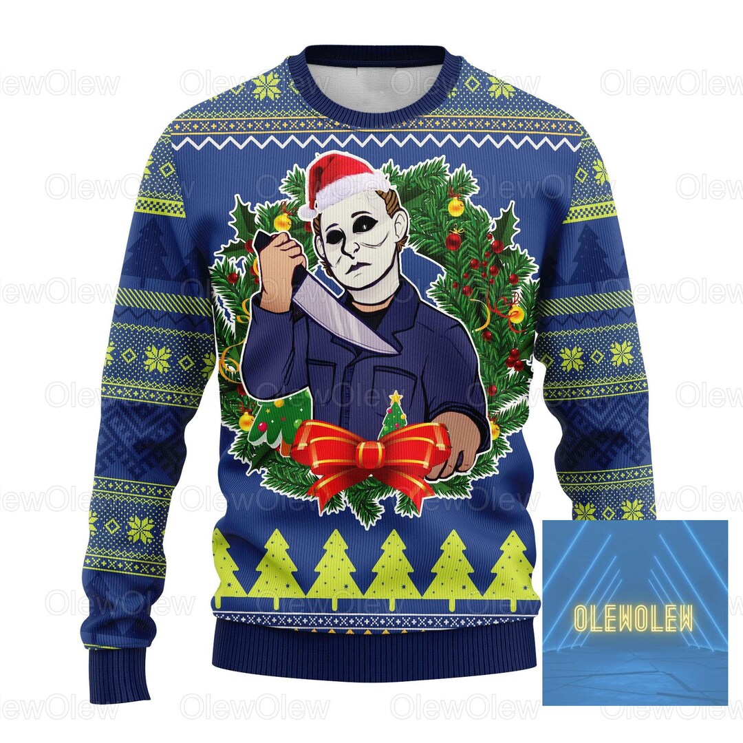 Christmas Michael Myers Ugly Sweater Michael Myers Ugly - Etsy