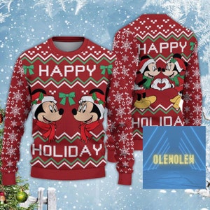 Hot Disney Version Minnie Mouse Disney x Louis Vuitton Ugly Sweater For Men  And Women - Binteez