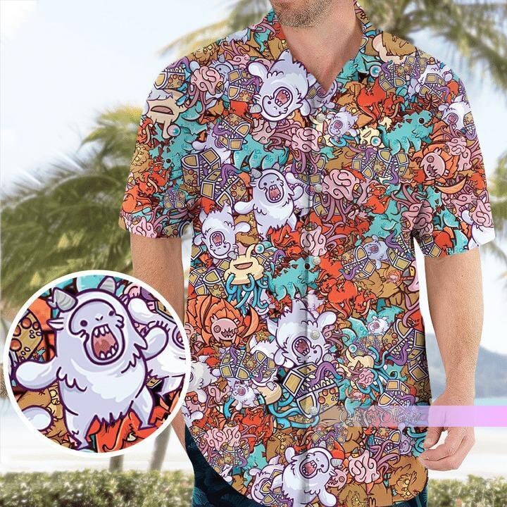 Geek Tropical Propeller Party Tan Aviation Button Up Shirt