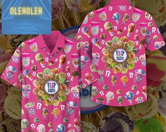 Ice Cream Hawaiian Shirt, Ice Cream Button Shirt, Ice Cream Shirt, Summer Shirt, Beach Shirt, Ice Cream Lover, Aloha Vacation Shirt