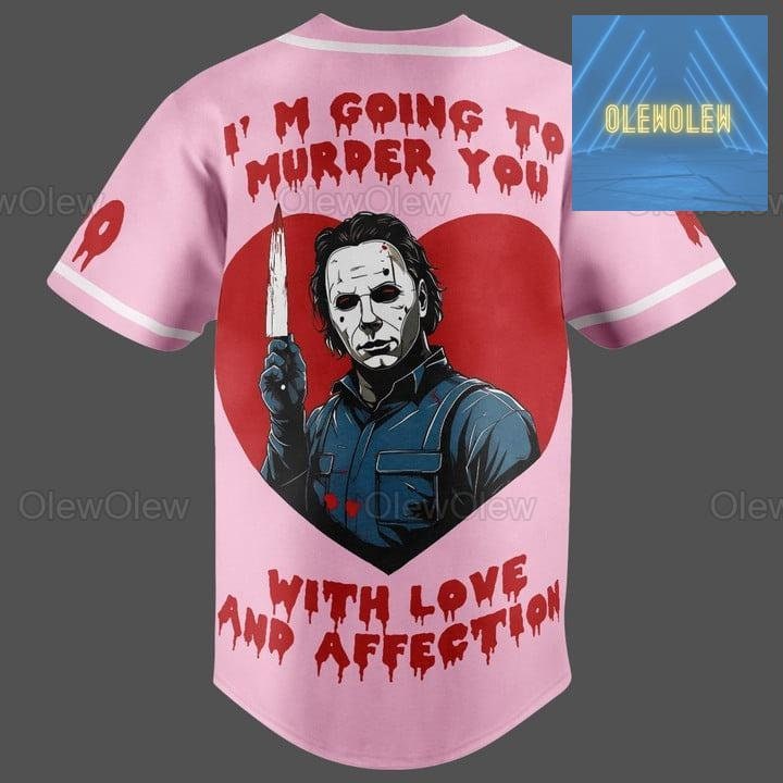Custom Valentine Michael Myers Shirt, Michael Myers Baseball Jersey