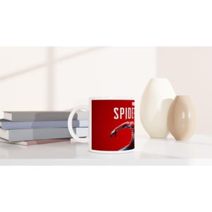 Taza de cerámica blanca de Spiderman de 11 oz imagen 5