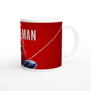 Taza de cerámica blanca de Spiderman de 11 oz imagen 2