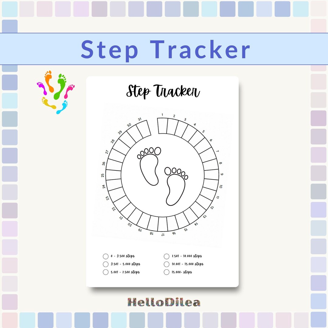 Step Tracker | PRINTABLE Journal Page | PRINTABLE Planner Page ...