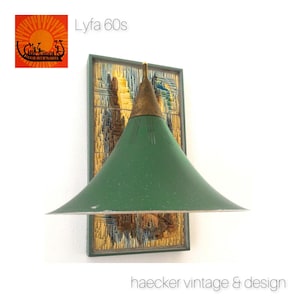 Vintage danish design !  LYFA Denmark 70s  rare danish designer green ceiling light by  LYFA Denmark 60s 70s