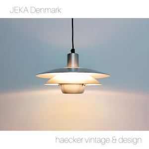 Silver ceiling lamp from Denmark | Jeka Denmark 70s 80s ,   danish design