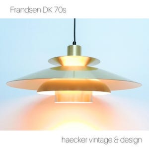 Dänische Designer Deckenlampe - elegante Metallleuchte für den Innenbereich - Deckenleuchte von Frandsen Dänemark 70er 80er |  Dänemark