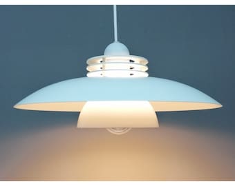 1970s Classic Mid-Century White Pendant Light by Hamalux – Danish, Scandinavian & Nordic Design