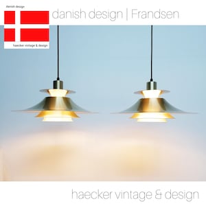 Nordische Metall - Hängelampen - Zweier Set - Elegante Deckenlampen aus Skandinavien - 70er 80er Jahre - vintage