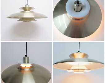 Dansih design golden pendant light by TS Belysning ApS Denmark 70s danish  design mid-century modern scandinavian lighting