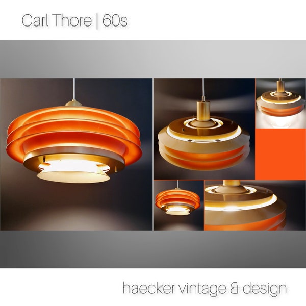 Wow ! retro pendant light 70s by Carl Thore for Granhaga / Lsykaer Denmark | danish design |  mid-century modern