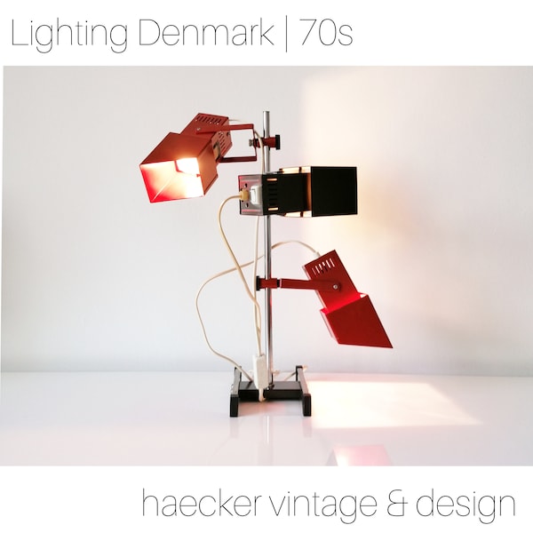 Danish design, sculptural table lamp, Davids Lamper Denmark, 70s, Scandinavian modern, mid-century