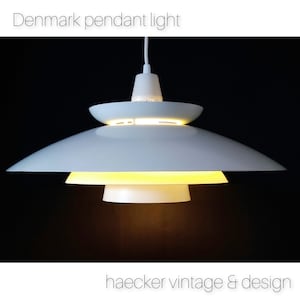 Deens design! Grote witte hanglamp Denemarken 70s | Scandinavisch modern |  midden van de eeuw |  thuisstyling