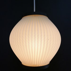 Deense moderne geplooide hanglamp van Hoyrup Light, Lars Ejler Schiøler jaren 60 | retroverlichting | midden van de eeuw | Deens ontwerp