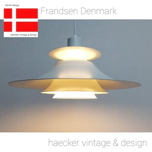 Vintage Scandinavische hanglamp – Metalen plafondlamp voor thuis |   Frandsen Denemarken 70s 80s | midden van de eeuw