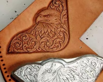 Eagle Leather Stamp Mold, Western Embossing Tool, Bird Head Press (Approx 82mm x 81mm)