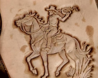 Western cowboy leather embossing mold cowboy on horseback handmade embossing mold special for handmade leather goods