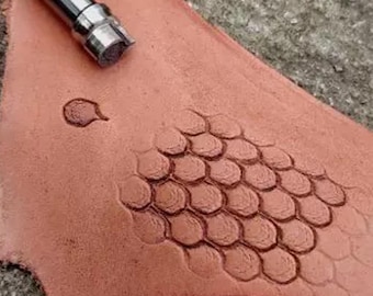 leather mold 304 Steel engraving process gold-making tool High-precision and detail hand made leather carving - Snake scales