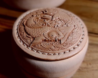 Tai Chi Pisces, fish mold Leather mold engraving printing tool Tools for crafting on leather, Leather mold engraving tools Stamp mold