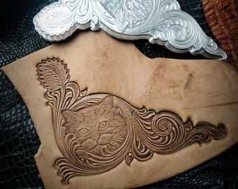 Leather mold engraving printing tool cat dog pattern, 2A12 super duralumin Mold,making handmade DIY pet pattern, Leather Gift Tool