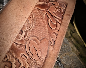 Leather Stamp Mold - Koi Fish 2A12 super duralumin Mold Stamp - Embossed Embosser Stamp - Carving - DIY Leather Tool