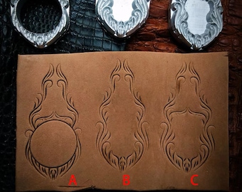 Handmade leather branding, leather carving leather knife line mold, Belt tail embossing mold