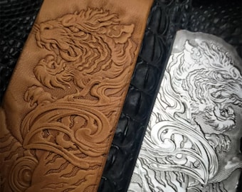 Leather Stamp Mold - Tiger 2A12 super duralumin Mold Stamp - Embossed Embosser Stamp - Carving - DIY Leather Tool