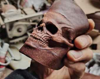 Leather Stamp Small three-dimensional skull convex leather shaping mold Skull leather mold - new type