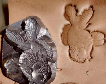 Big Head Goldfish Cartoon Character Three-Dimensional Leather Embossing Die Handmade Leather Goods Vegetable Tanned Metal Embossing Die