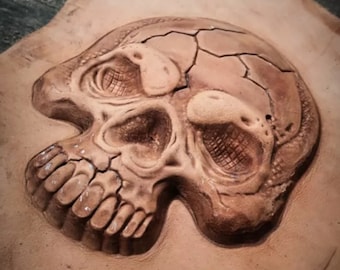 Skull Molds Metal Leather Mold 3D Skull Shape Mold for Leather Crafts Making Bags Wallets Leather Accessories