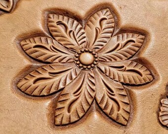 Coleção de Carimbos de Couro com Flores F, 10 Opções de Estilo, Molde de Alumínio para Relevo em Couro Curtido Vegetal, Ferramenta de Prensa Floral