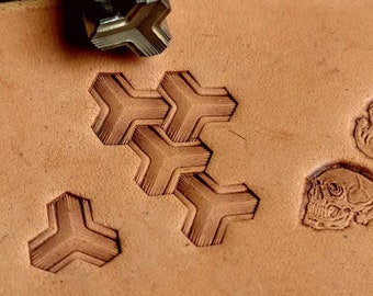 leather mold 304 Steel engraving process gold-making tool High-precision and detail hand made leather carving - Iron Armor Pattern No. 2