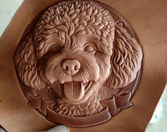 Dog Leather Stamp – Doggy leather mold Collection: Teddy Design | DIY Embossing Tool for Veg Tan Leather