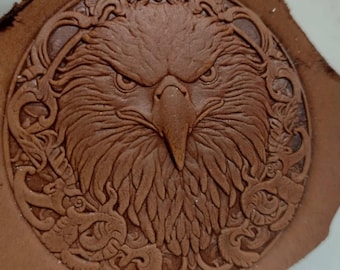 3D Eagle pattern leather embossing mold, a personalized animal pattern leather stamp mold suitable for leather craft projects