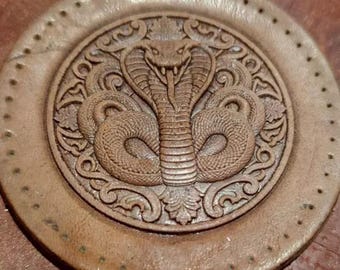Zodiac snake leather metal embossed three-dimensional mold, three-dimensional snake handmade leather mold, leather embossing mold