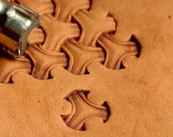 leather mold 304 Steel engraving process gold-making tool High-precision and detail hand made leather carving - Iron Armor Pattern No. 1
