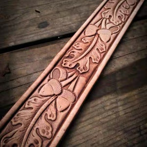 Leather Stamp Mold - Skull & Acorn Pattern | 2A12 Duralumin Embosser for DIY Leather Carving Decoration