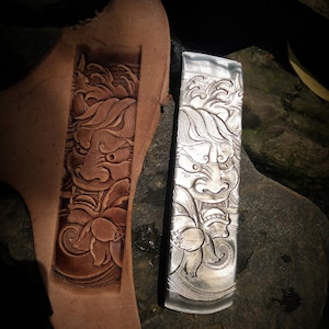 Yaksha Leather Stamp Mold: 2A12 Duralumin Embosser, DIY Carving Tool