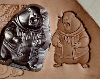Groundhog Cartoon 3D Leather Embossing Die, Vegetable Tanned