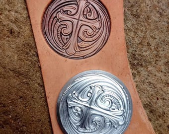 Arabesque Leather Stamp Mold, Embossing Tool for Veg Tan Leather
