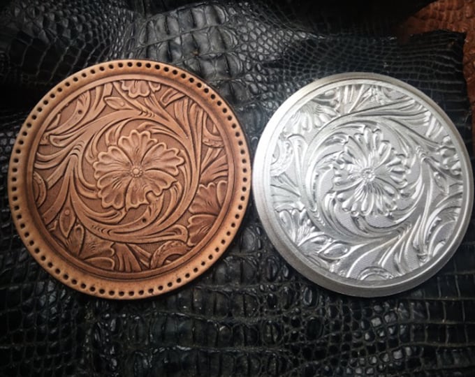 Featured listing image: Tools for crafting on leather, Flower Leather mold engraving printing tools traditional combination pattern mold, Floral leather stamp