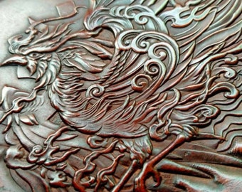 Danfeng Chaoyang Leather mold ink for leather engraving printing tool handmade Phoenix leather tool Stamp mold animals leather mold