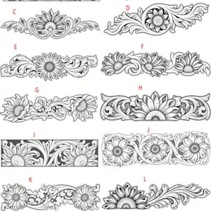 Custom Flora Border Leather Stamp Mold, Belt Embossing Tool