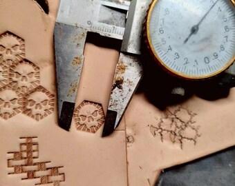 leather mold Stamping mold engraving process gold-making tool High-precision and detail hand made leather carving - Skull No.3