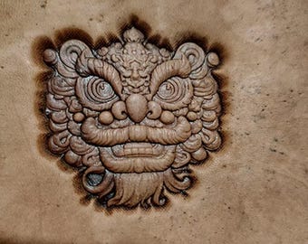 Animal mold The Lion Head Leather mold for leather engraving print tool handmade lion leather tool Stamp mold animals leather mold - 2 STYLE